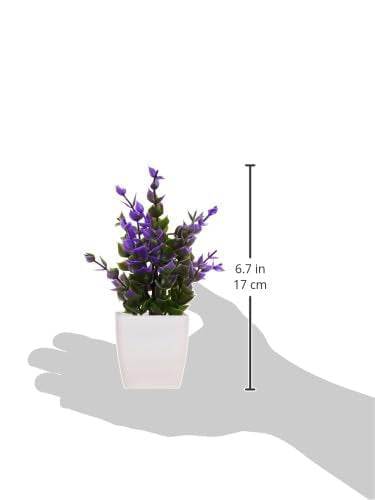 Artificial Plants with Pot Durable Plastic | No Maintenance | Dimensions: 5 cm X 13 cm (Pack of 8)
