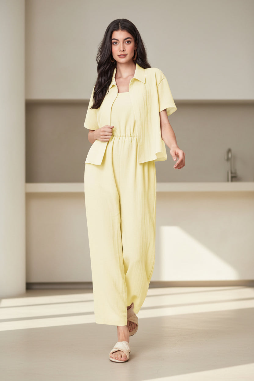 Women's Jumpsuit Co-ord Set | Soft Breathable Feel | Comfortable Fit with Easy Movement