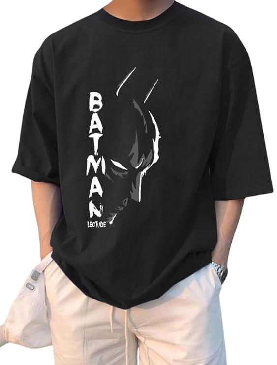 Men's Half Sleeve Round Neck Cottonblend Graphic Print Oversized Tshirt for Man
