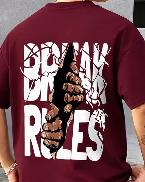 Baggy Hip-Hop T-Shirt for Men - Graphic Printed T Shirts