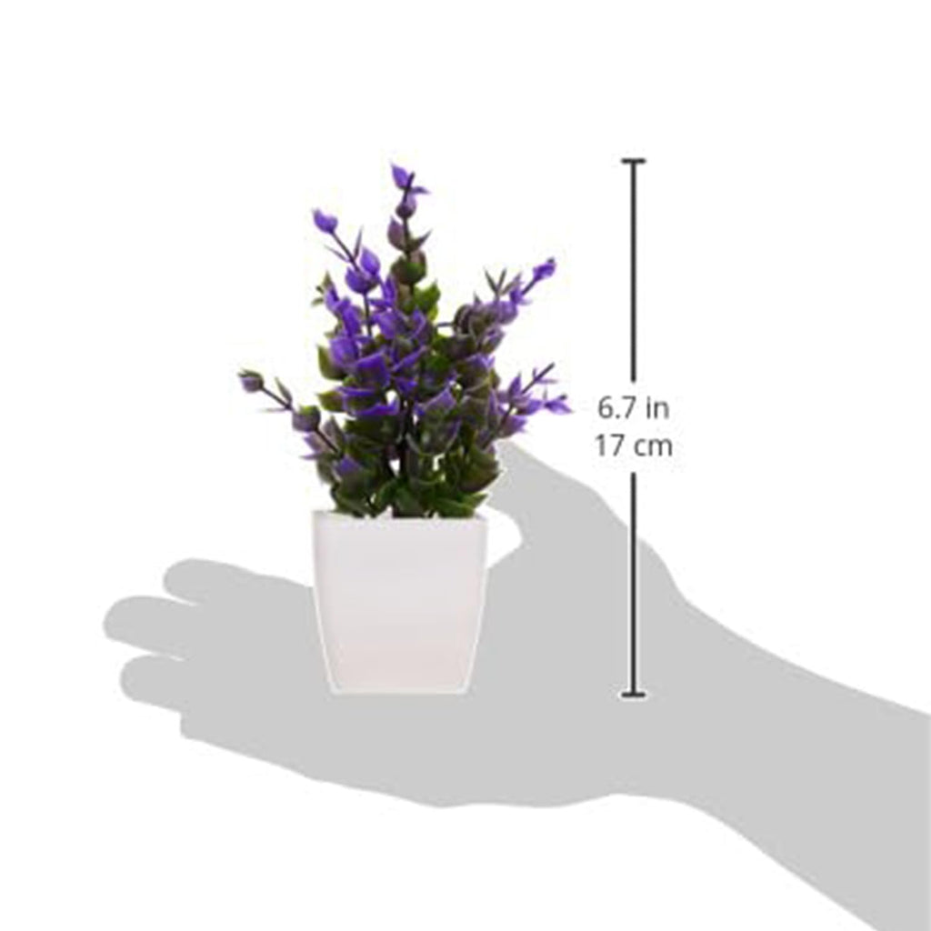 Artificial Plants with Pot Durable Plastic | No Maintenance | Dimensions: 5 cm X 13 cm (Pack of 8)