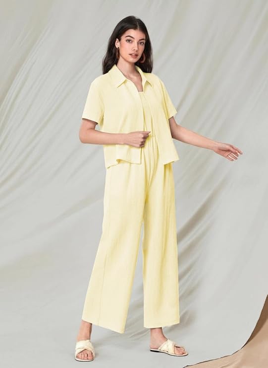 Women's Jumpsuit Co-ord Set | Soft Breathable Feel | Comfortable Fit with Easy Movement