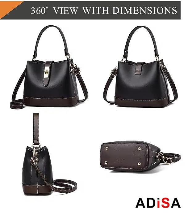 Women's Girls Bucket Cross Body Bag with Sling