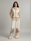 Women's Rayon Co-Ord Set | Printed Shirt and Pant Set for Women