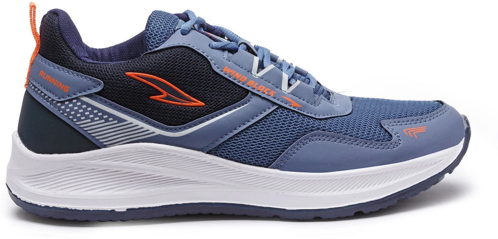 Slate Blue Orange Running Shoes For Men