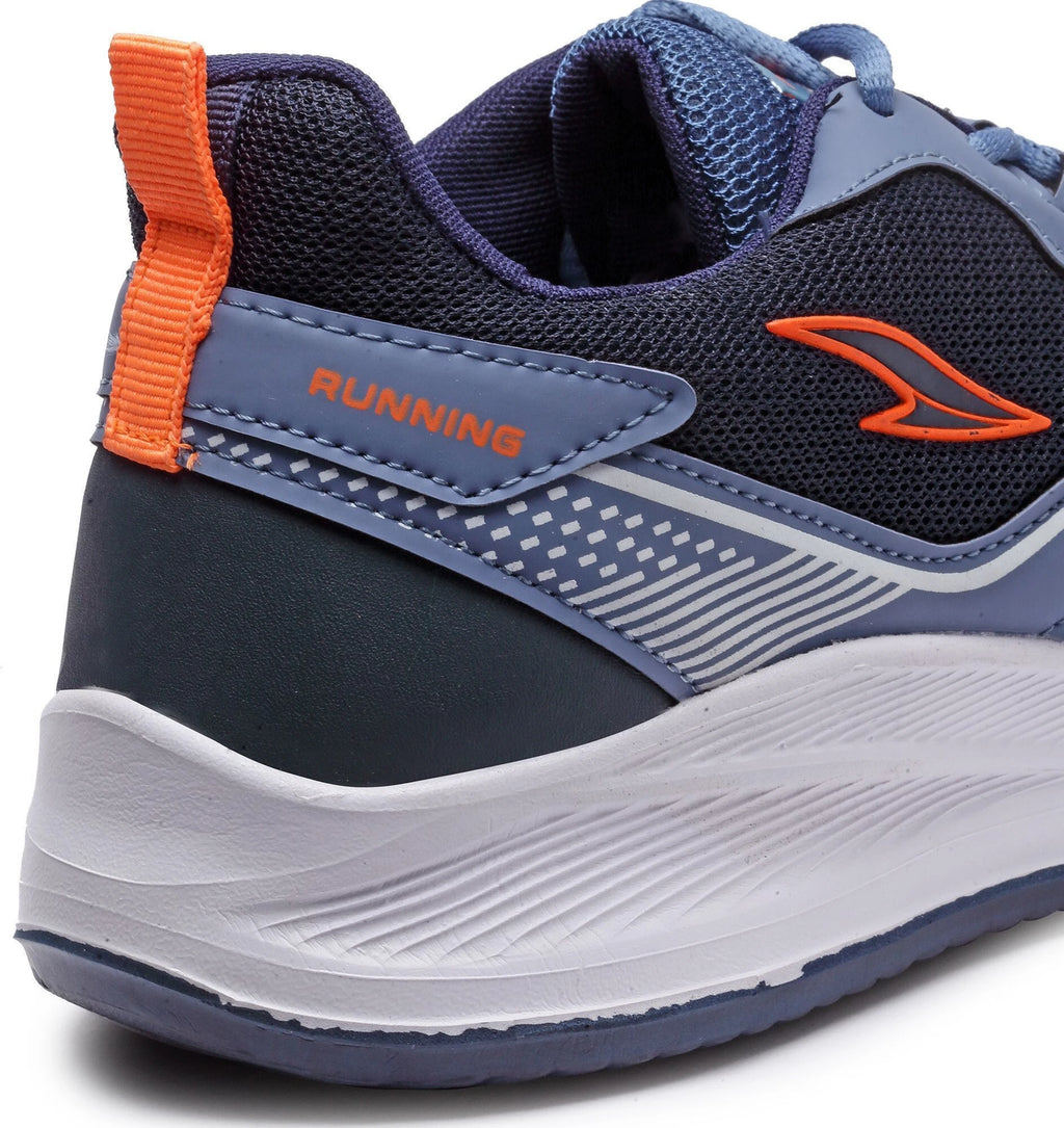 Slate Blue Orange Running Shoes For Men