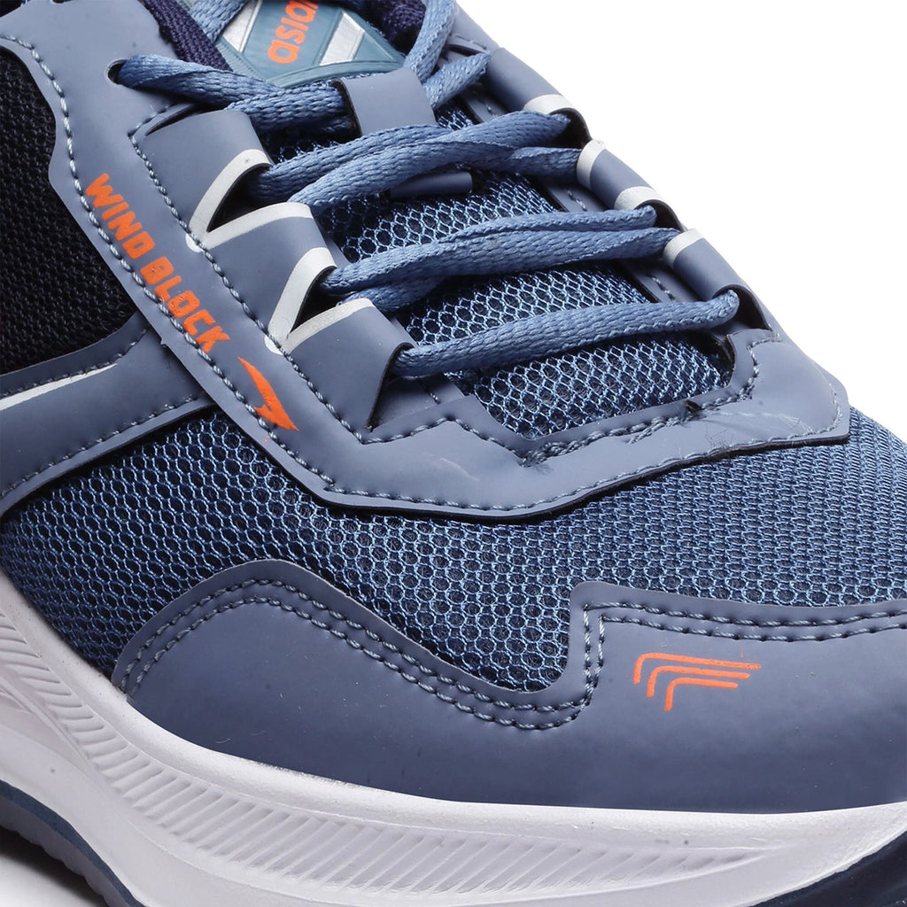 Slate Blue Orange Running Shoes For Men