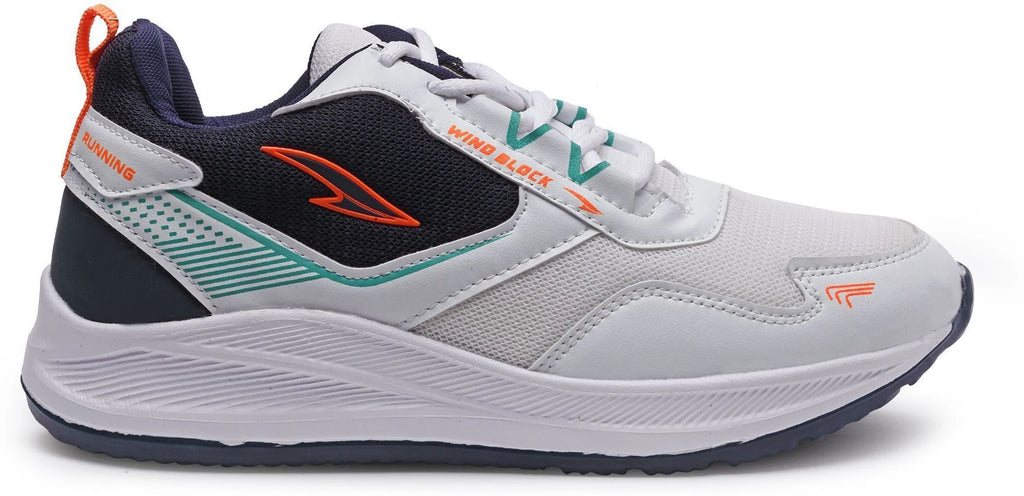 White Slate Blue Running Shoes For Men