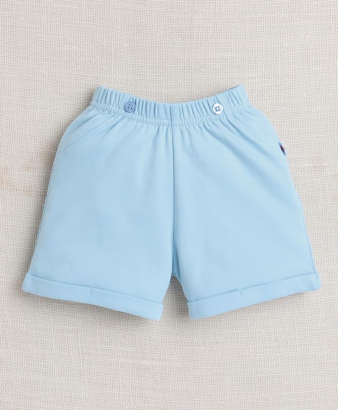 Regular Fit Half Sleeves Collar Neck Cotton Shirt & Short Set With Bow Suspender With Cap