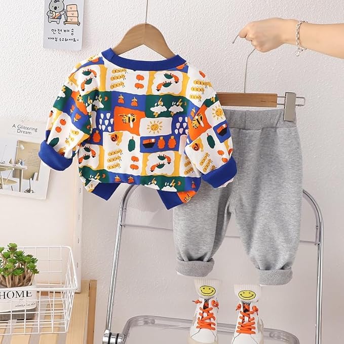 Boy's Cotton Printed T-Shirt With Shorts Clothing Set