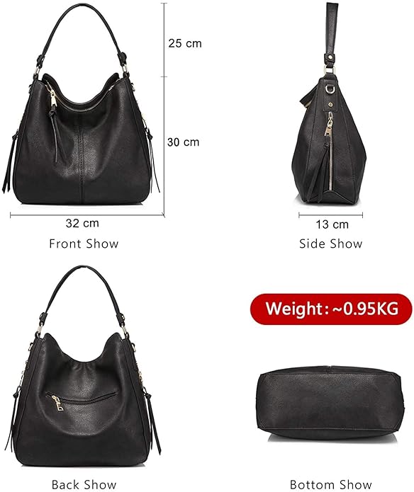 Women Faux Leather Handbags Shoulder Hobo Bag Ladies Big Purse With Long Strap