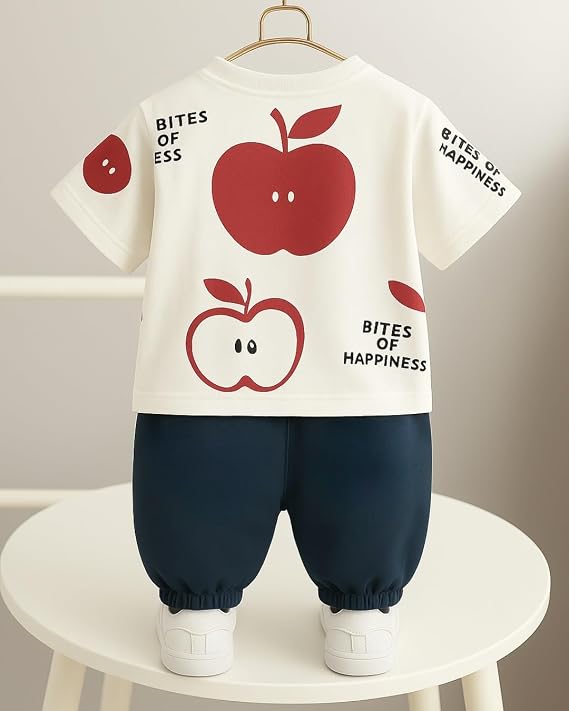 T-shirt with Printed Jogger Pant for Boys - Cotton Clothing Set for Baby Boy
