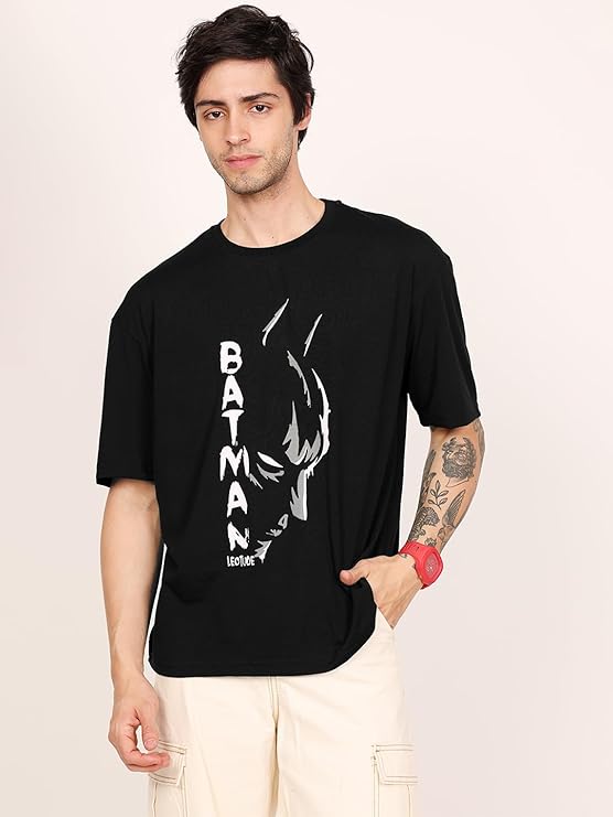 Men's Half Sleeve Round Neck Cottonblend Graphic Print Oversized Tshirt for Man
