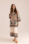 Turkish Co Ord Set for Women Stylish Mandarin Neck Floral Print Western Co Order Sets for Womens, Wear as Office Coat, Travel Cord, Cot