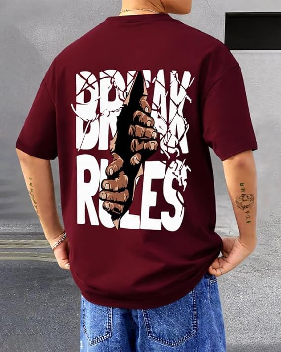 Baggy Hip-Hop T-Shirt for Men - Graphic Printed T Shirts