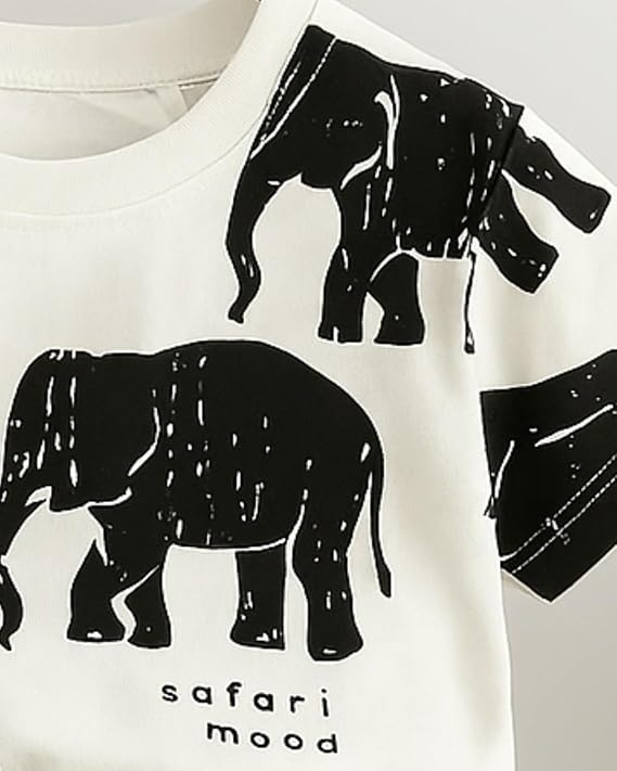 T-shirt with Printed Jogger Pant for Boys - Cotton Clothing Set for Baby Boy