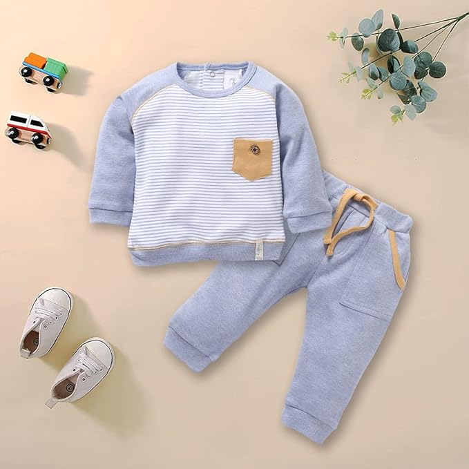 Baby Boys Cotton Clothing Set | Full Sleeve T-Shirt & Pants