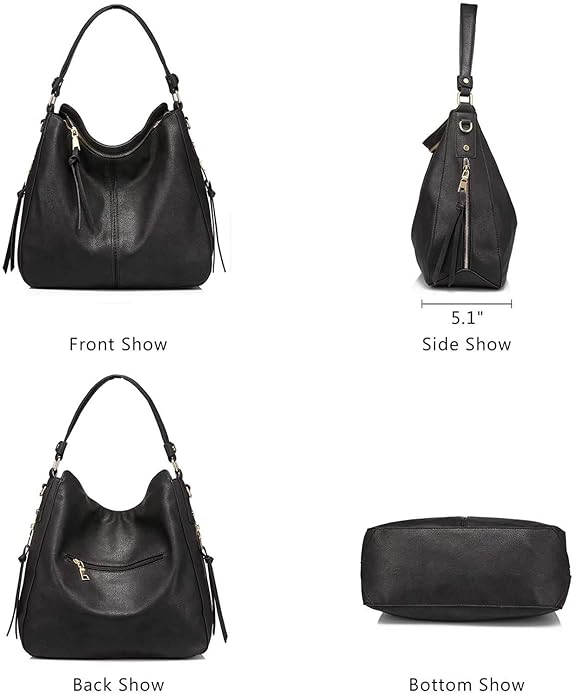 Women Faux Leather Handbags Shoulder Hobo Bag Ladies Big Purse With Long Strap