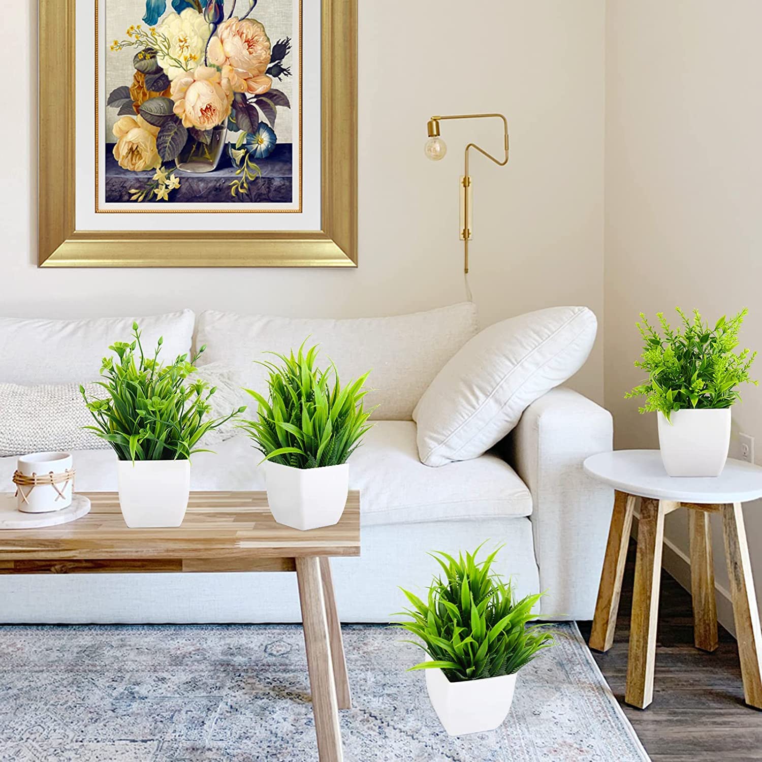 Artificial Plastic Eucalyptus Plants for Home Decor  (Set 0F 8 )