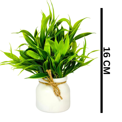 Artificial Pot Flowers Small Fake Plants with Pot 4 Pc Set