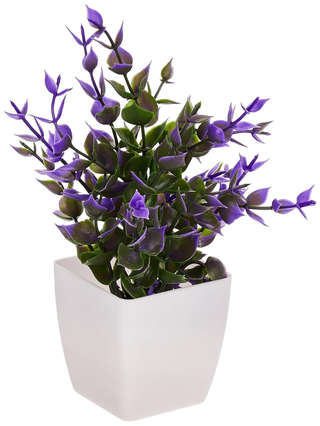 Artificial Plants with Pot Durable Plastic | No Maintenance | Dimensions: 5 cm X 13 cm (Pack of 8)