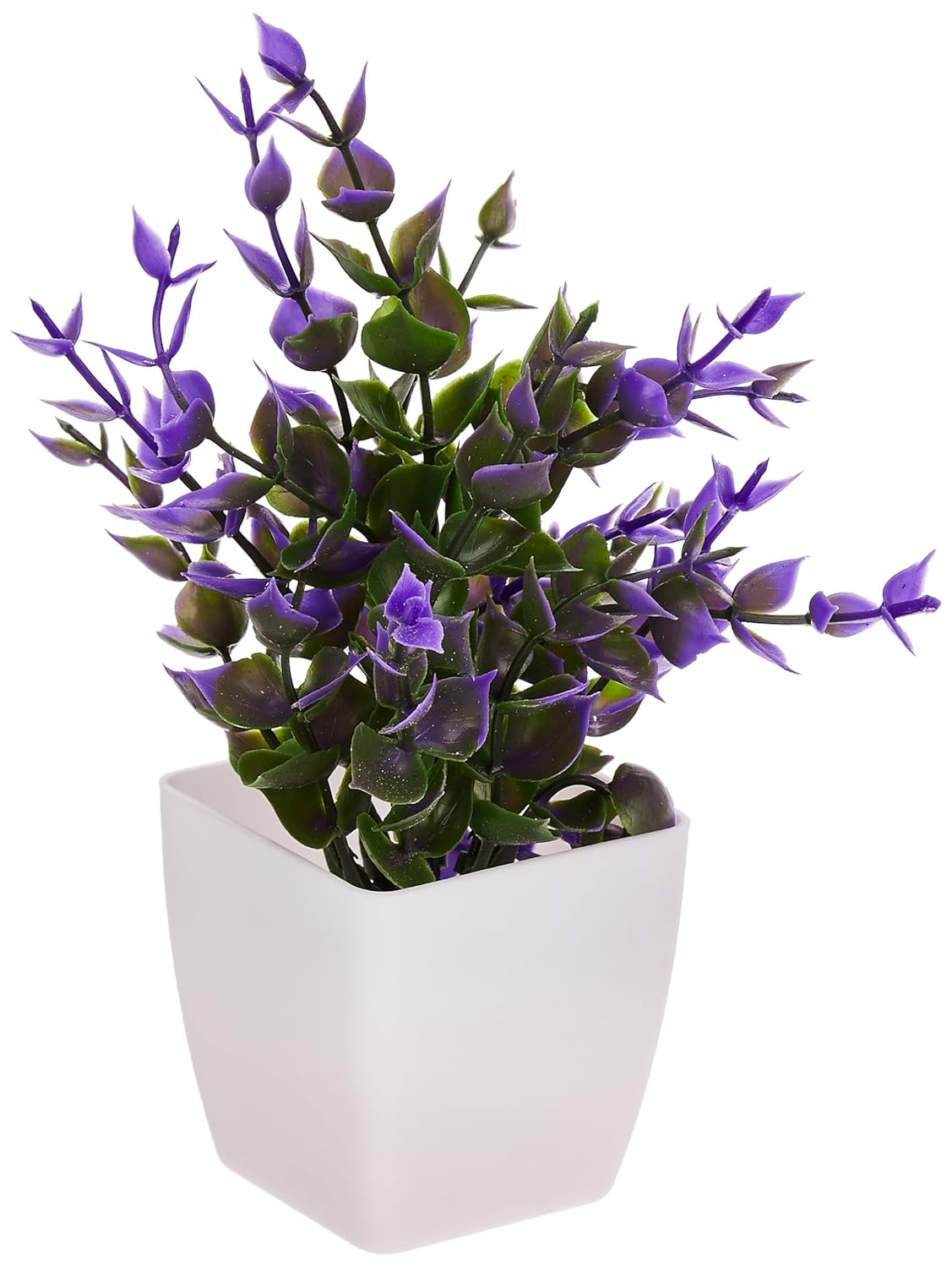 Artificial Plants with Pot Durable Plastic | No Maintenance | Dimensions: 5 cm X 13 cm (Pack of 8)