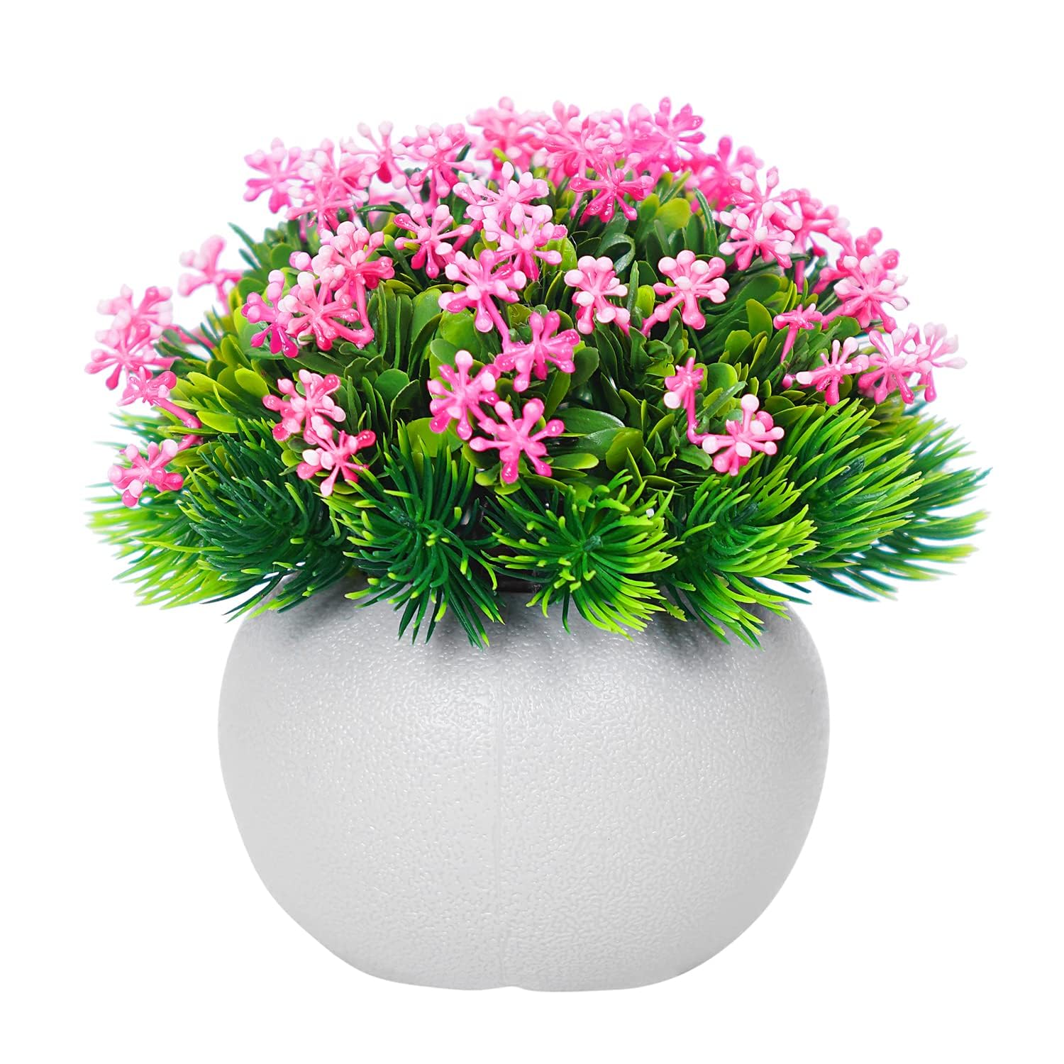 Artificial Flower Plants with White Pot Pack of 4