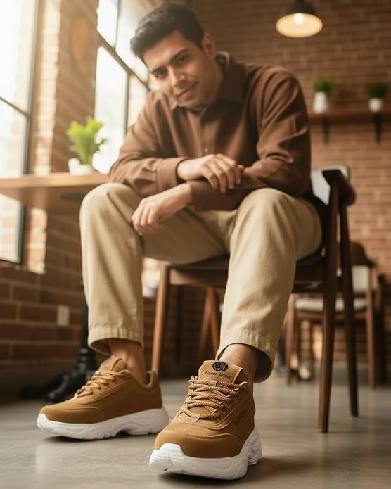 Tan Men's Energy Afterburn Disruptor Sneakers