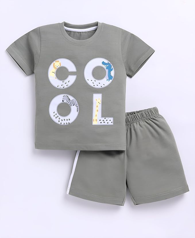 Boys Summer 3 Packs Of T-shirts and Shorts Combo Set (Multicolors)