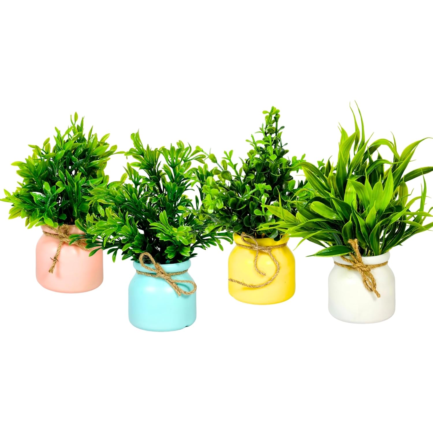 Artificial Pot Flowers Small Fake Plants with Pot