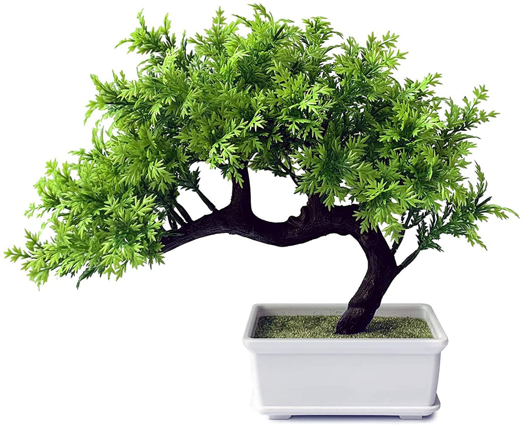 Artificial Bonsai Tree for Home Office Hotel, Green, 31 Centimeters