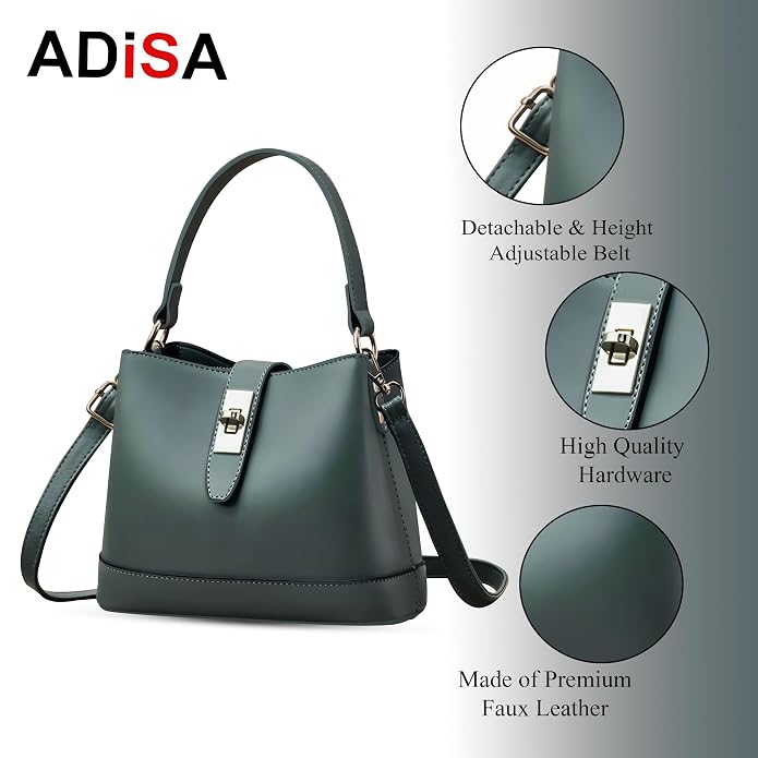 Women's Girls Bucket Cross Body Bag with Sling