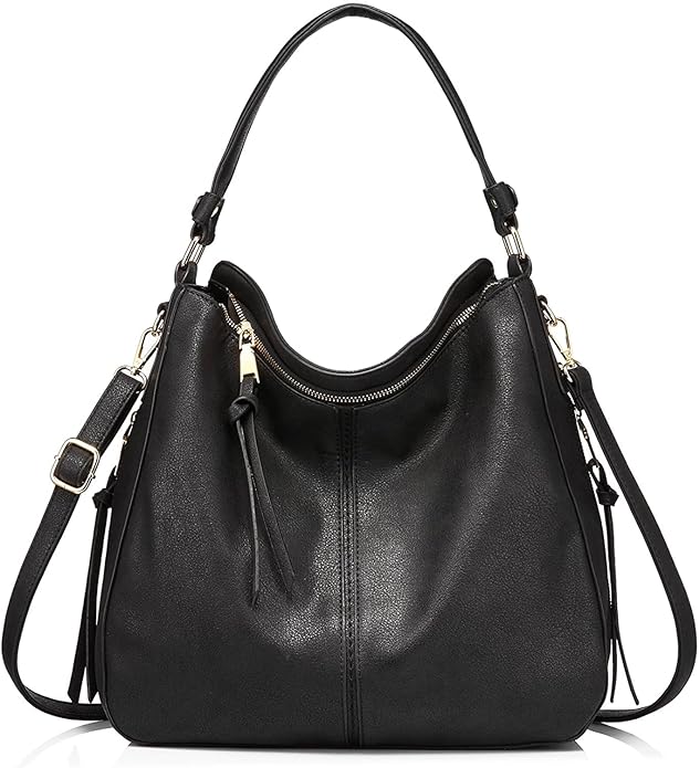 Women Faux Leather Handbags Shoulder Hobo Bag Ladies Big Purse With Long Strap