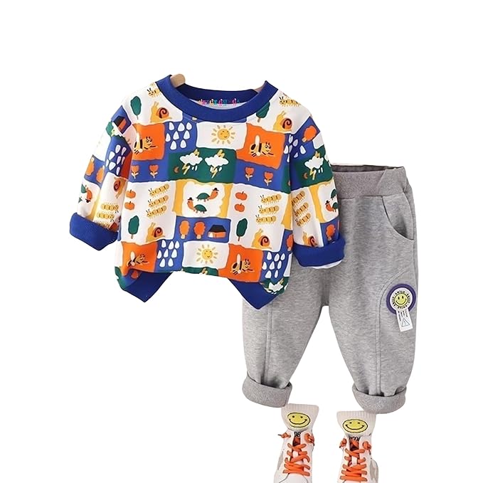Boy's Cotton Printed T-Shirt With Shorts Clothing Set