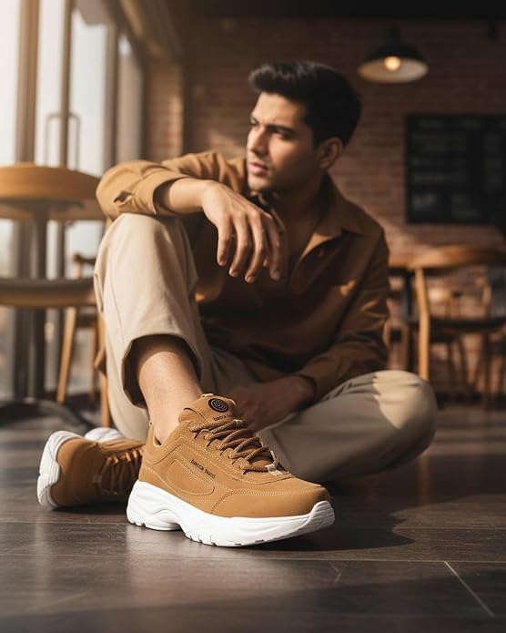 Tan Men's Energy Afterburn Disruptor Sneakers