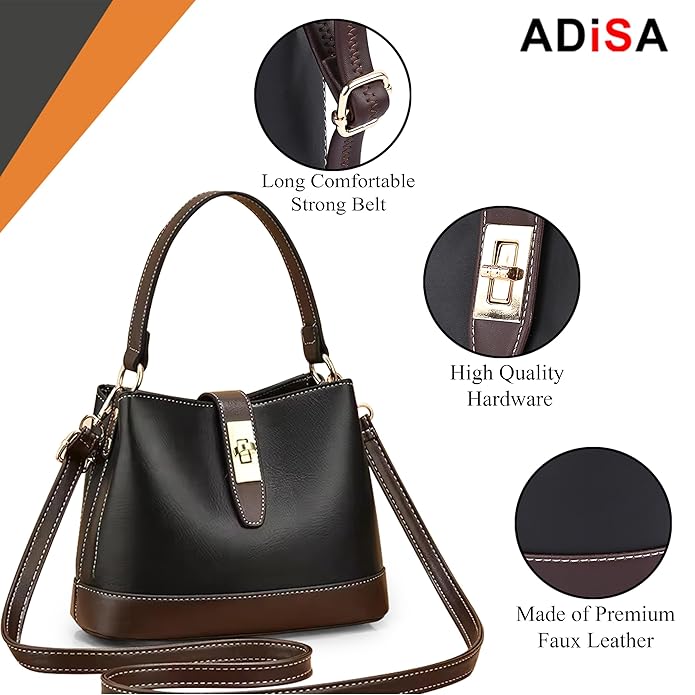 Women's Girls Bucket Cross Body Bag with Sling