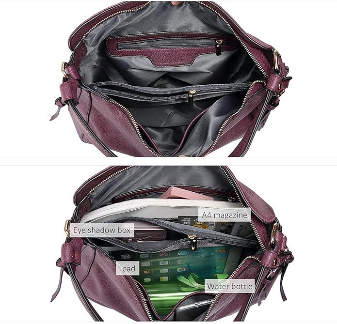 Women Faux Leather Handbags Shoulder Hobo Bag Ladies Big Purse With Long Strap