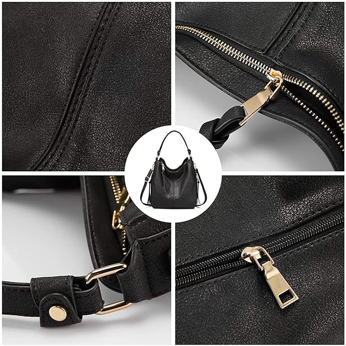 Women Faux Leather Handbags Shoulder Hobo Bag Ladies Big Purse With Long Strap