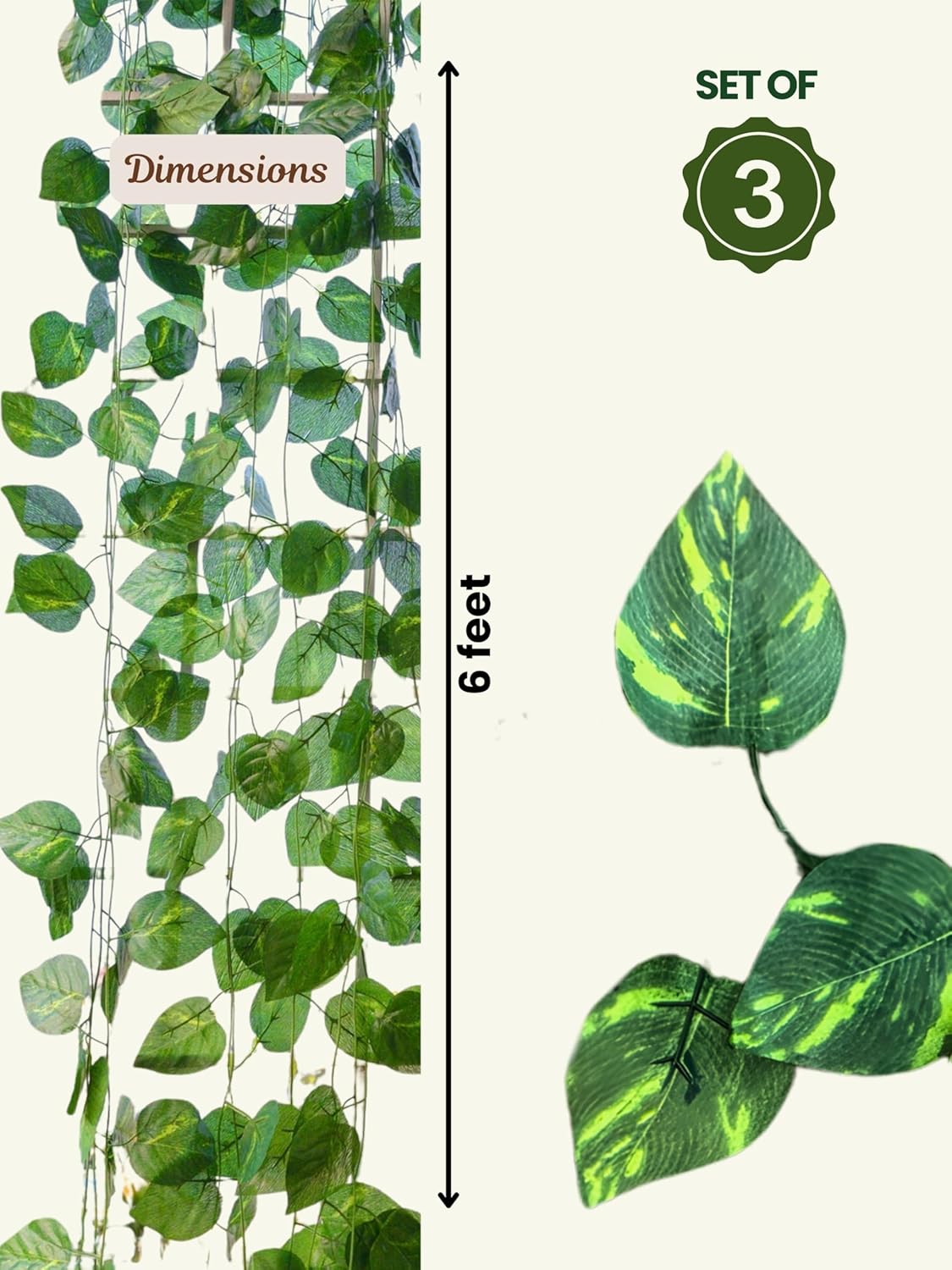 Artificial Money Plant Vine - Set of 3