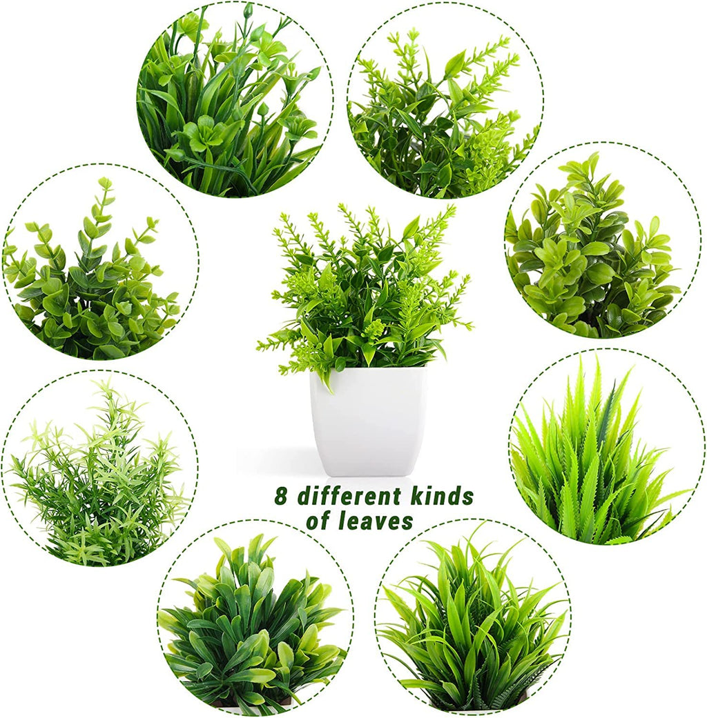 Artificial Plastic Eucalyptus Plants for Home Decor  (Set 0F 8 )