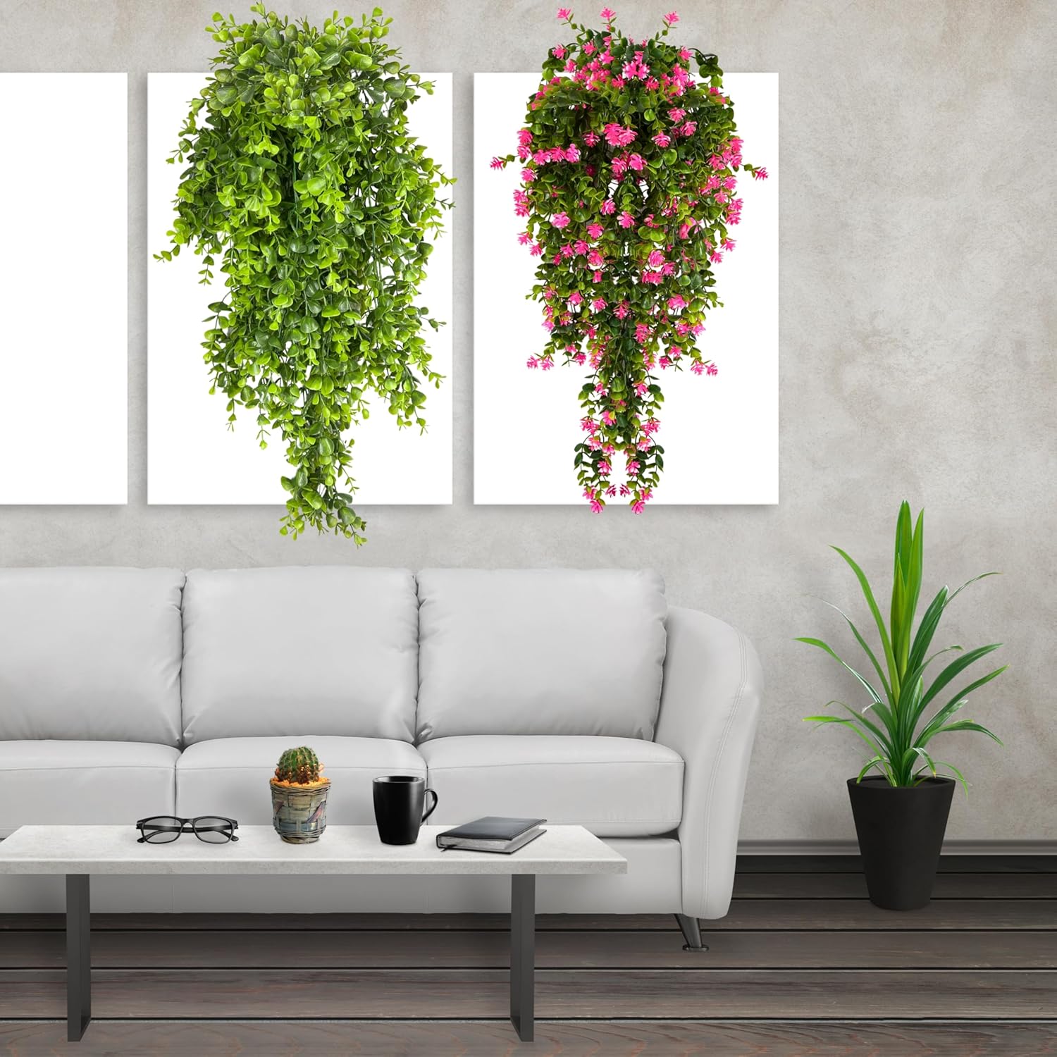 Artificial Hanging Plants Leaves Eucalyptus Ivy Garlands Plant Greenery Vine Creeper