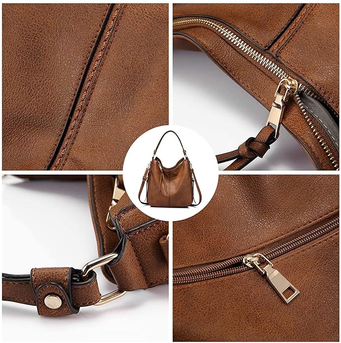 Women Faux Leather Handbags Shoulder Hobo Bag Ladies Big Purse With Long Strap