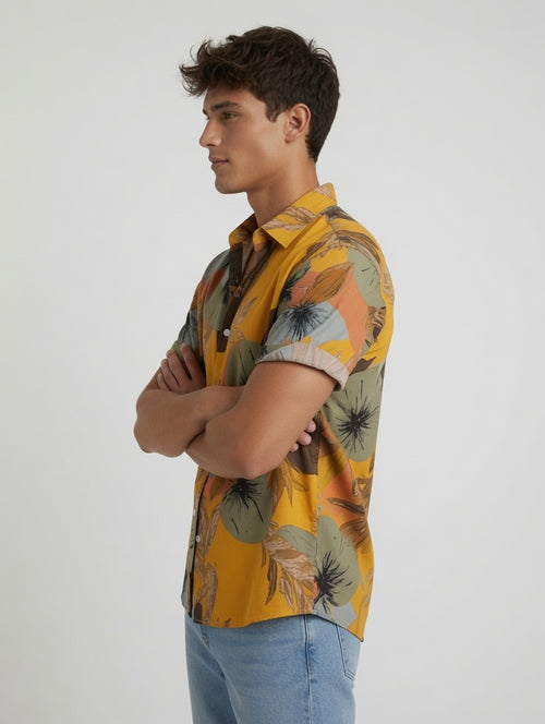 Fashion Men's Rayon Regular Fit Casual Shirt