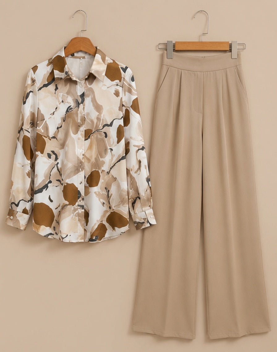 Beige Breeze Lounge Co-Ord Set
