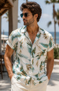Men's Casual Rayon Relaxed Fit Shirt Button Down Summer Shirts for Men