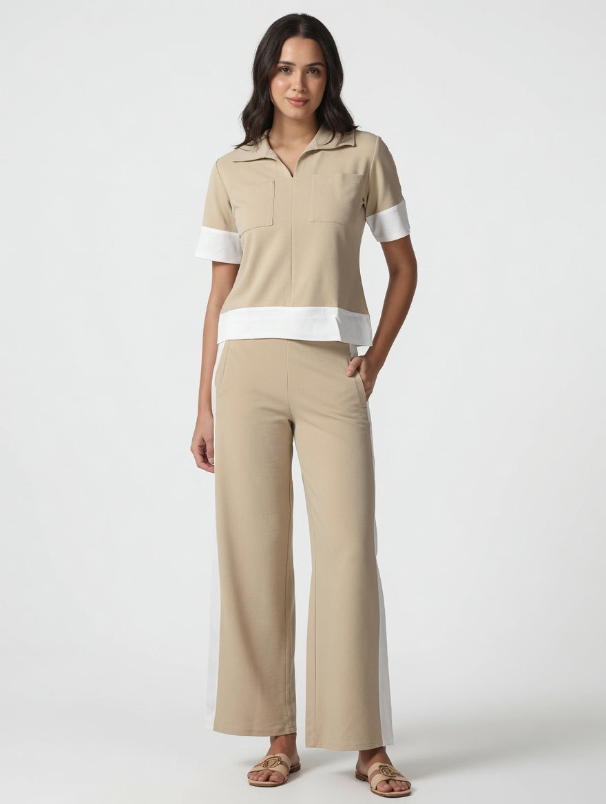 Ivory Edge Colour block Co-Ord Set