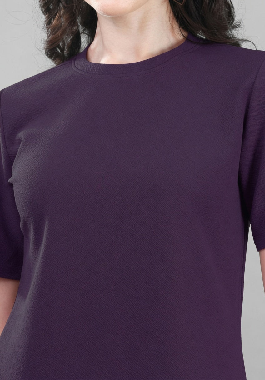 Women Solid Co-Ord Set | Casual Top & Pant Set | Regular Fit Lounge Wear
