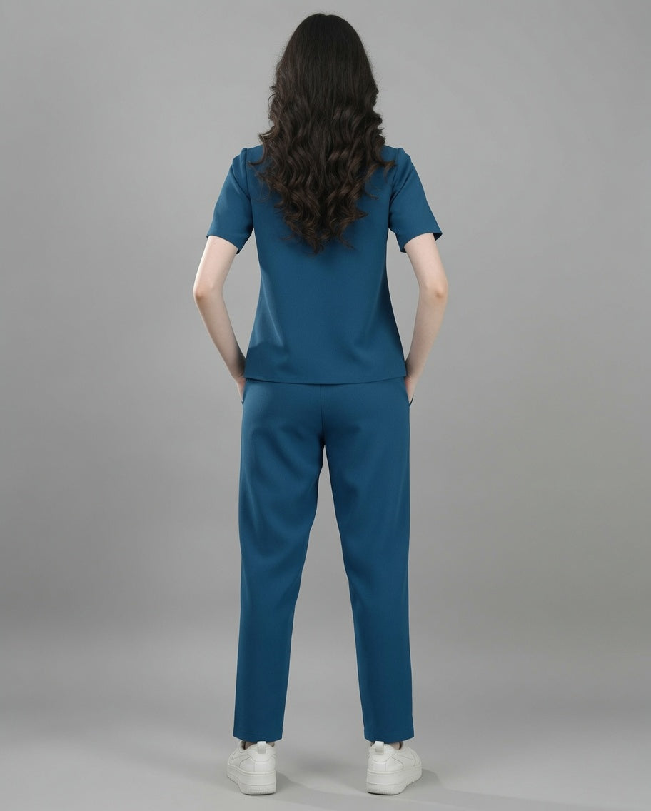 Women Solid Co-Ord Set | Casual Top & Pant Set | Regular Fit Lounge Wear