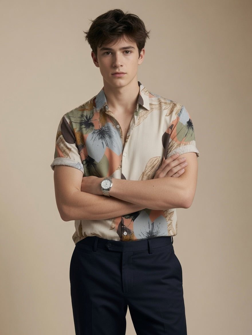 Men's Rayon Regular Fit Casual Shirt | Summer-Button Down