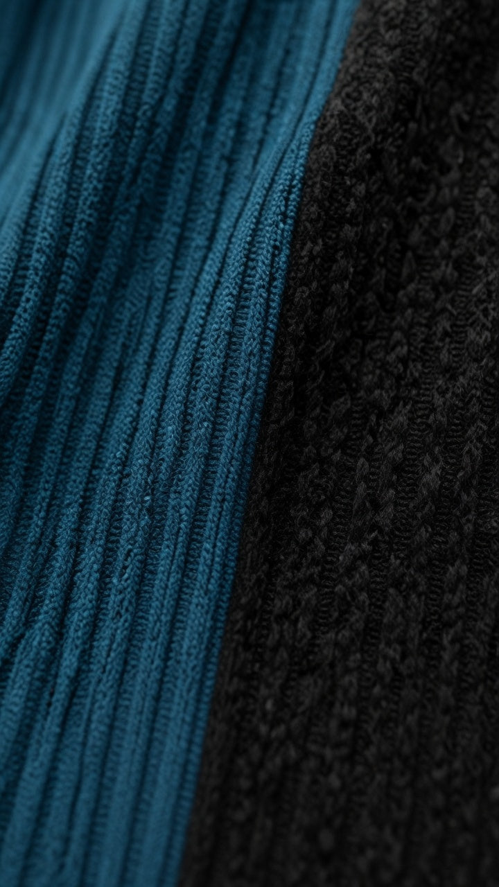 Men's Textured Vertical Striped Knit Polo T-Shirt